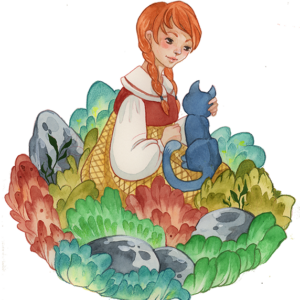 La fille et le chat